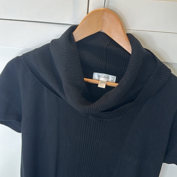 Dress barn Black turtleneck short sleeve sweater size Large - Picture 2 of 5